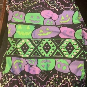 LuLaRoe Halloween pumpkin leggings EUC